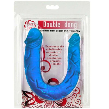 Doppio dildo trasparente TPR 2 in 1 compatto e impermeabile